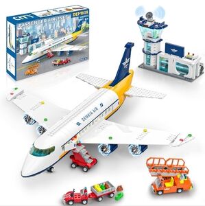 Large city passenger airplane building set